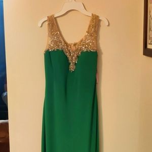 Green formal gown. Size 10. Blush prom by Alexa.